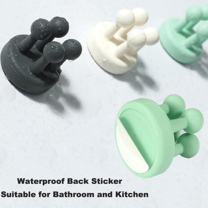 Silicone Toothbrush Holders Hook Wall Door Hooks Towel Key Plug Holder Hangers For Kitchen Bathroom Home Office Organizer Waterproof Self Adhesive Hook for Toothbrush  and Small Items Stevvex