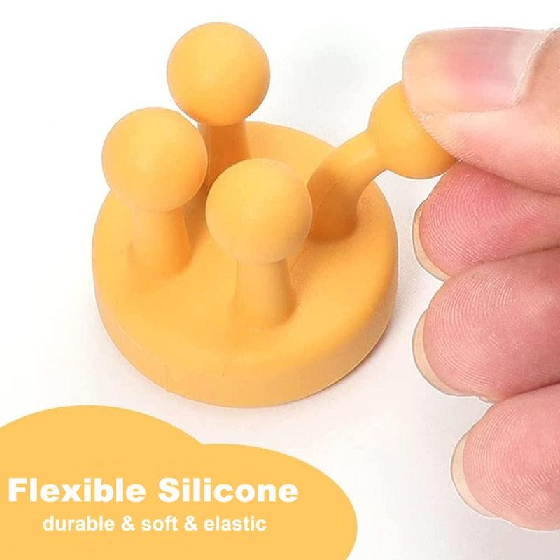 Silicone Toothbrush Holders Hook Wall Door Hooks Towel Key Plug Holder Hangers For Kitchen Bathroom Home Office Organizer Waterproof Self Adhesive Hook for Toothbrush  and Small Items Stevvex