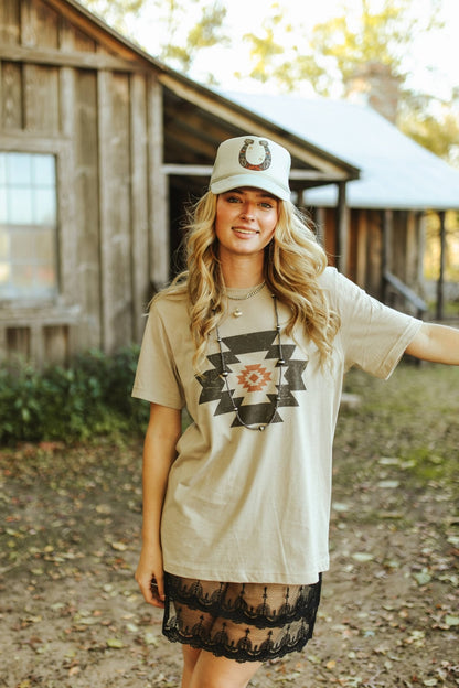 Simple Aztec Graphic Tee Wild Junkie
