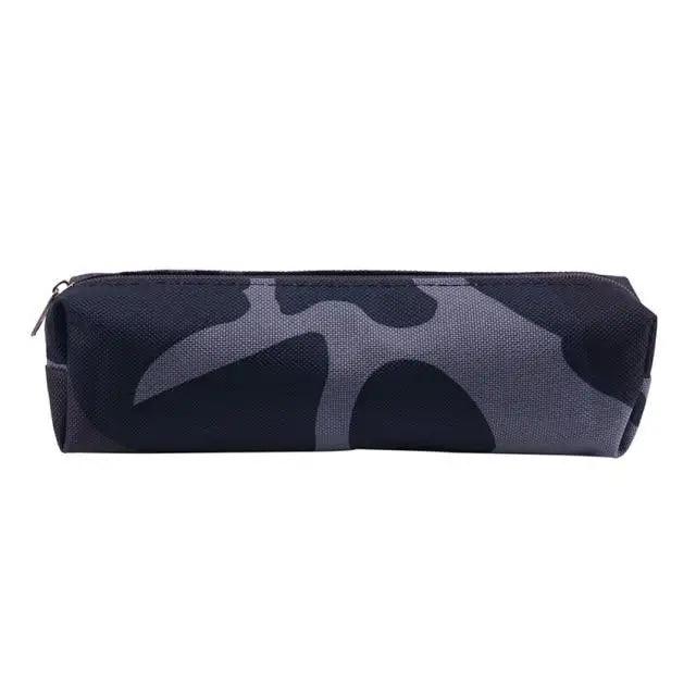 Simple Camouflage Cool Pencil Case Soft Black Pencil Holder For Boys Stylish Pouch For Office And Schools Stevvex
