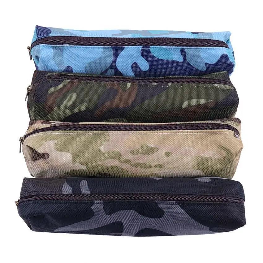 Simple Camouflage Cool Pencil Case Soft Black Pencil Holder For Boys Stylish Pouch For Office And Schools Stevvex