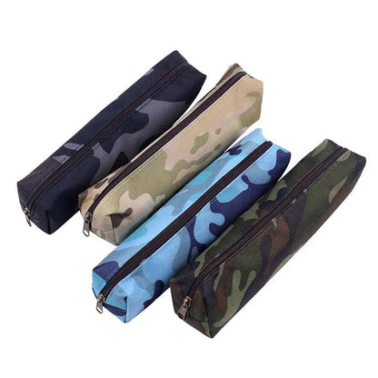 Simple Camouflage Cool Pencil Case Soft Black Pencil Holder For Boys Stylish Pouch For Office And Schools Stevvex