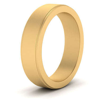 Simple Flat Wedding Band 4MM Fascinating Diamonds