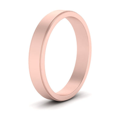 Simple Flat Wedding Band 4MM Fascinating Diamonds