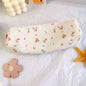 Simple Small Flowers White Fresh Style Pencil Bag Students Pencil Cases Unique Makeup Lightweight Cosmetic Bag Pouch Stevvex