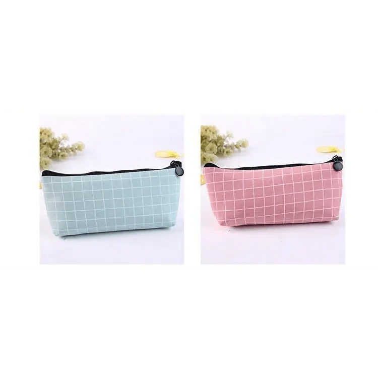 Simple Striped Color Design Pencil Cases For Students Retro Large Capacity Stationery School Pouch Stevvex