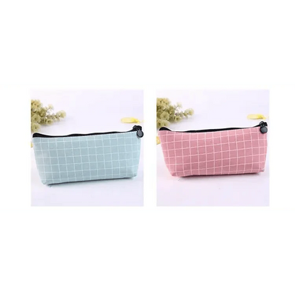 Simple Striped Color Design Pencil Cases For Students Retro Large Capacity Stationery School Pouch Stevvex