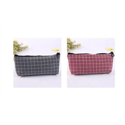Simple Striped Color Design Pencil Cases For Students Retro Large Capacity Stationery School Pouch Stevvex