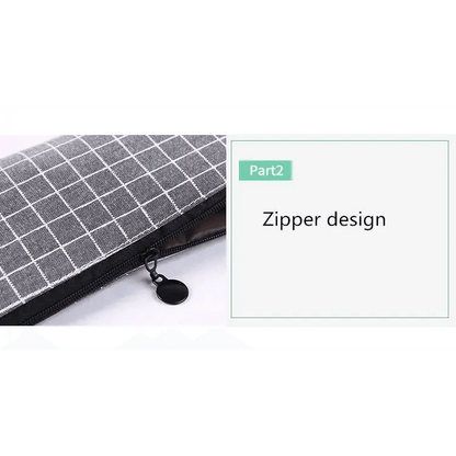 Simple Striped Color Design Pencil Cases For Students Retro Large Capacity Stationery School Pouch Stevvex