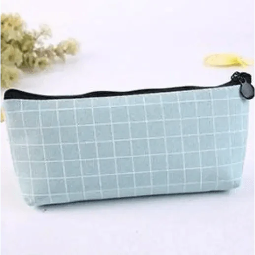 Simple Striped Color Design Pencil Cases For Students Retro Large Capacity Stationery School Pouch Stevvex