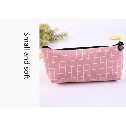 Simple Striped Color Design Pencil Cases For Students Retro Large Capacity Stationery School Pouch Stevvex