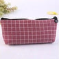 Simple Striped Color Design Pencil Cases For Students Retro Large Capacity Stationery School Pouch Stevvex
