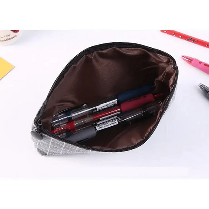 Simple Striped Color Design Pencil Cases For Students Retro Large Capacity Stationery School Pouch Stevvex