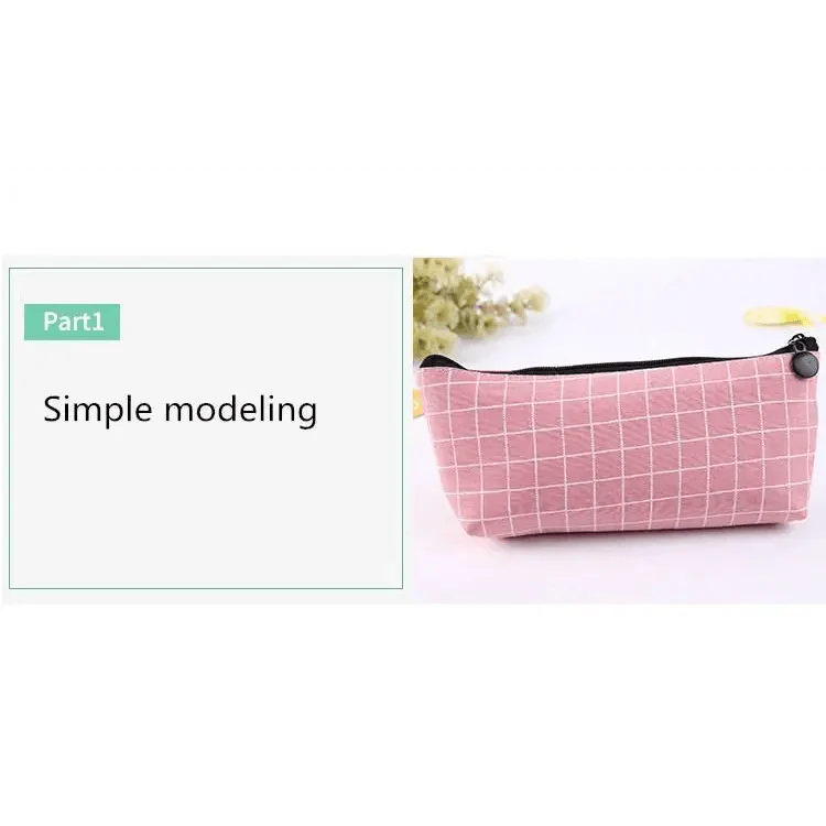 Simple Striped Color Design Pencil Cases For Students Retro Large Capacity Stationery School Pouch Stevvex