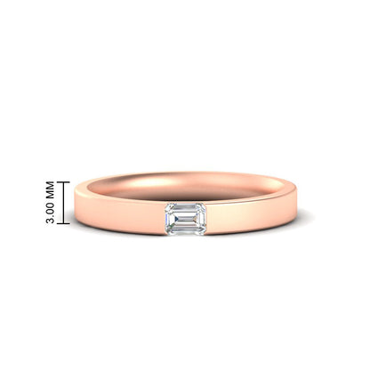Single Emerald Mens Wedding Band Fascinating Diamonds