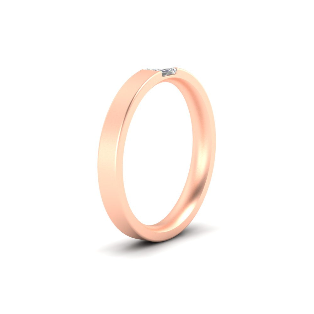 Single Emerald Mens Wedding Band Fascinating Diamonds