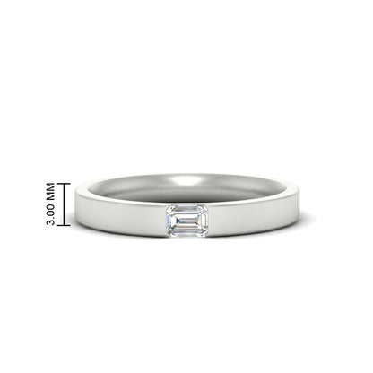 Single Emerald Mens Wedding Band Fascinating Diamonds