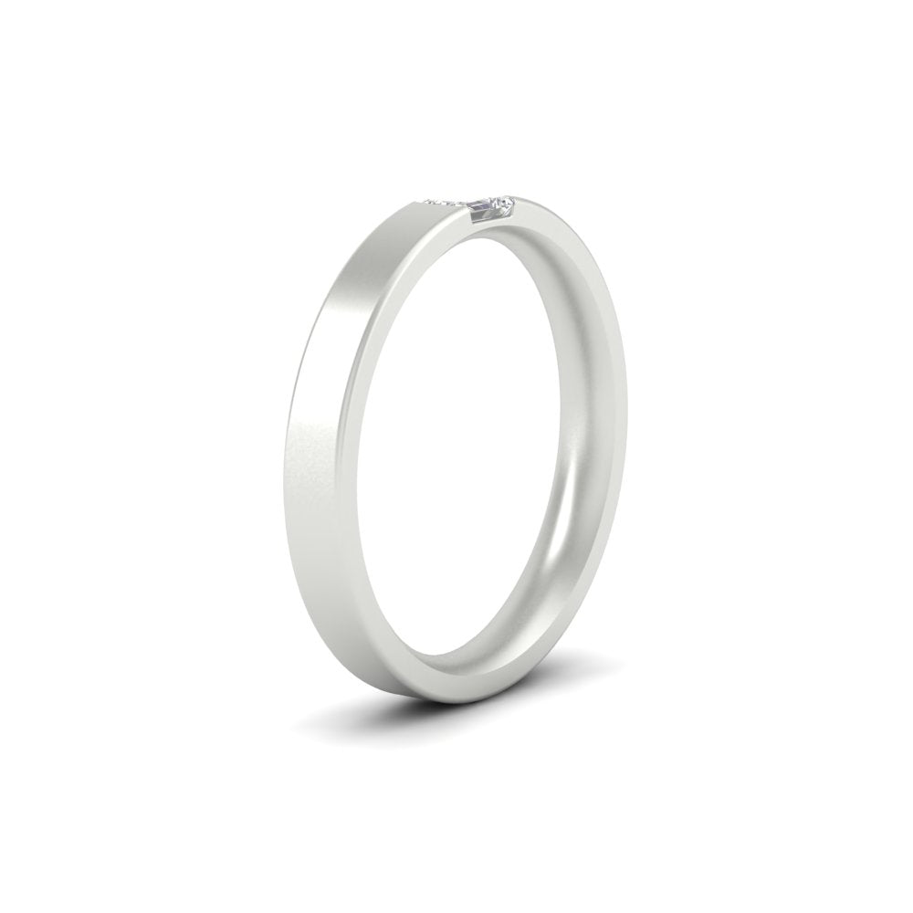 Single Emerald Mens Wedding Band Fascinating Diamonds