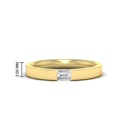 Single Emerald Mens Wedding Band Fascinating Diamonds