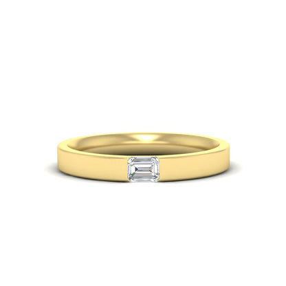 Single Emerald Mens Wedding Band Fascinating Diamonds