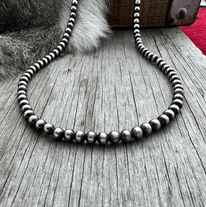Pick your Size & Length - Silver Beads Necklace Wild Junkie