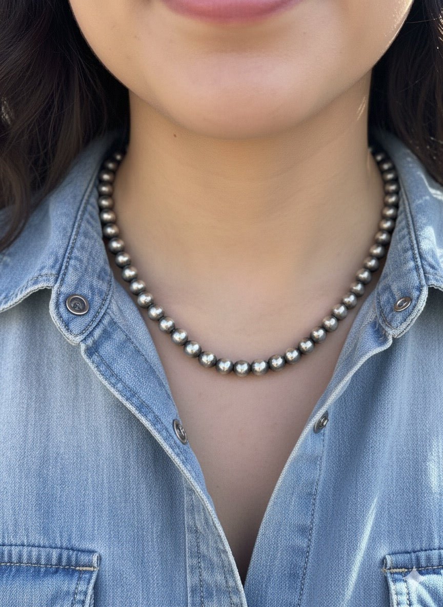 Pick your Size & Length - Silver Beads Necklace Wild Junkie