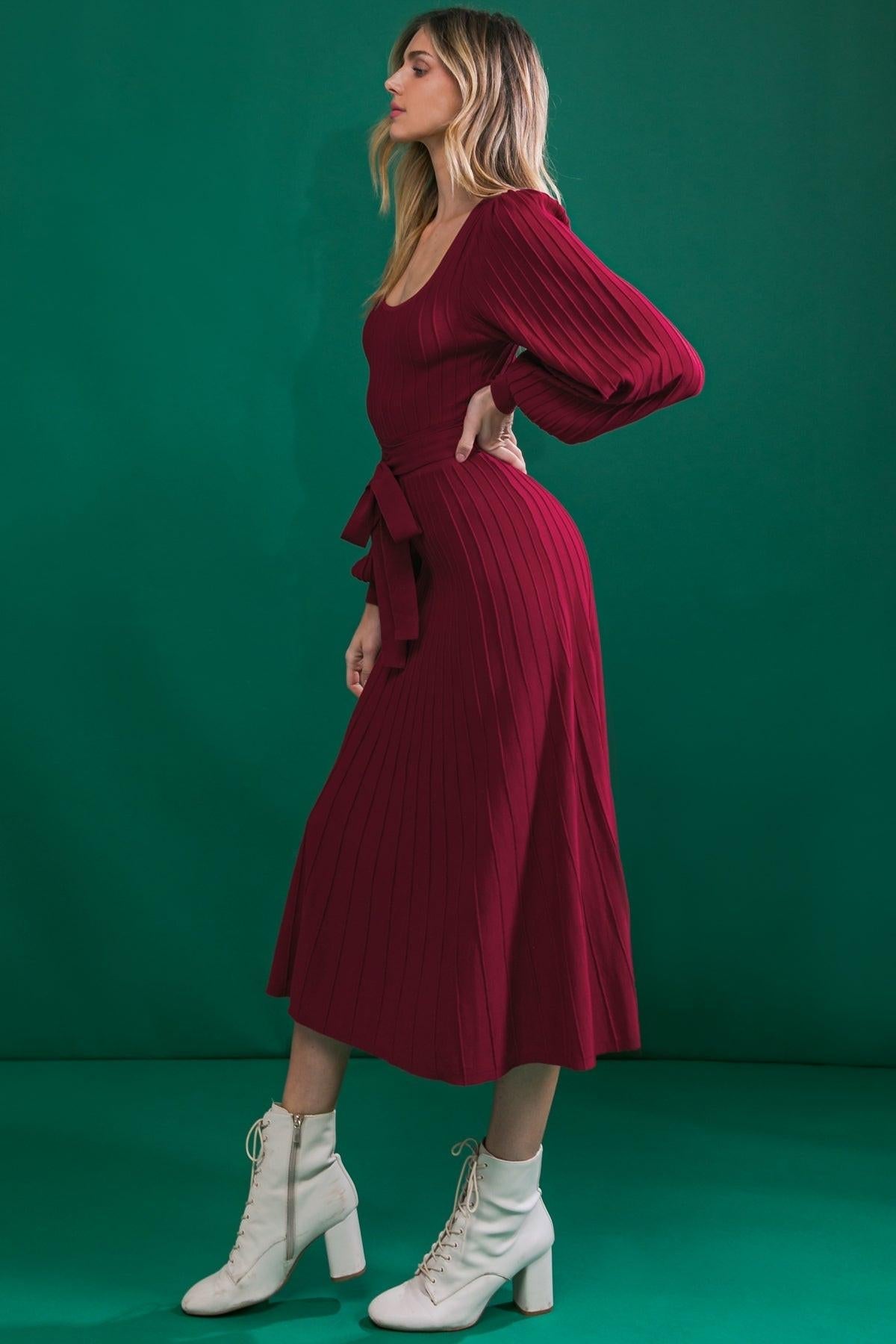 KEEP LOOKING UP SWEATER MIDI DRESS Flying Tomato