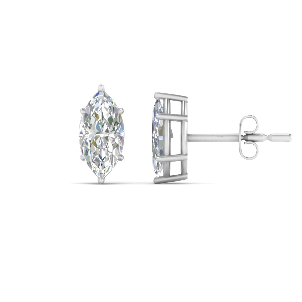 Marquise Diamond 6 Prong Stud Earrings Fascinating Diamonds