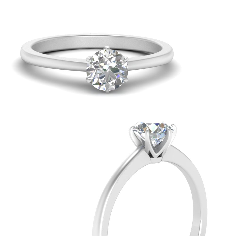 Classic Six Prong Solitaire Ring Fascinating Diamonds