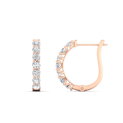 Modern Huggie Hoop Earrings Fascinating Diamonds