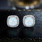 Small Exquisite Square Zirconia Earrings
