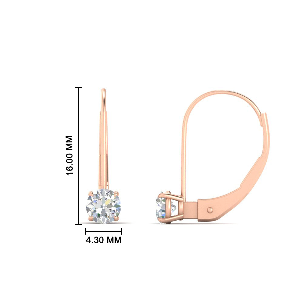 Small Round Diamond Studs Lever Back Earring Fascinating Diamonds