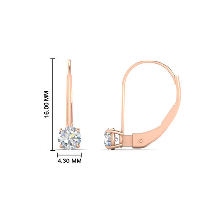 Small Round Diamond Studs Lever Back Earring Fascinating Diamonds