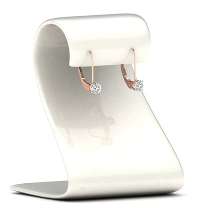 Small Round Diamond Studs Lever Back Earring Fascinating Diamonds