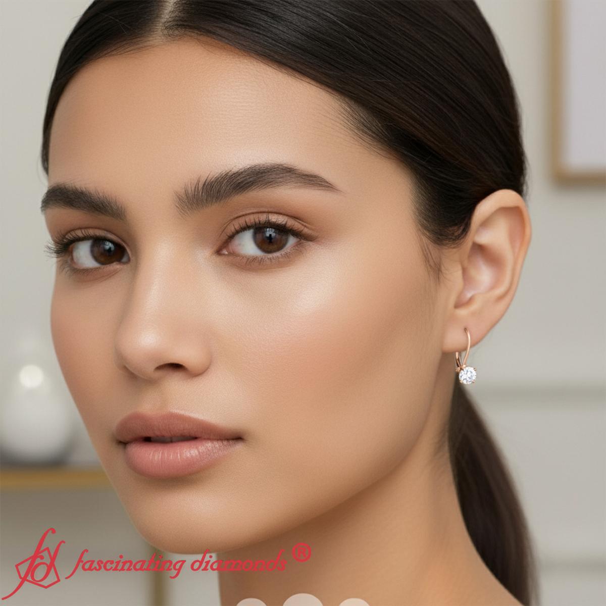 Small Round Diamond Studs Lever Back Earring Fascinating Diamonds
