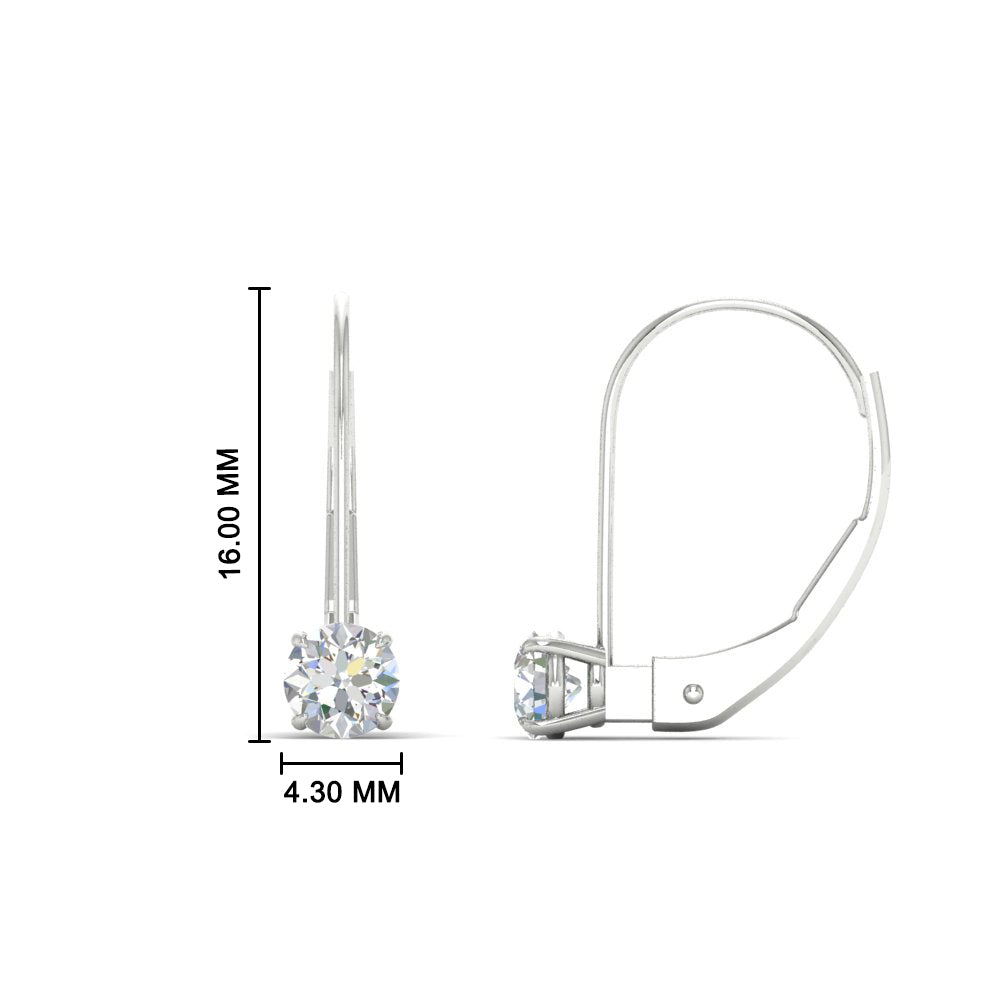 Small Round Diamond Studs Lever Back Earring Fascinating Diamonds