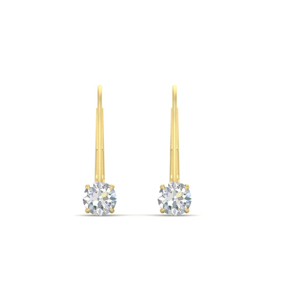 Small Round Diamond Studs Lever Back Earring Fascinating Diamonds