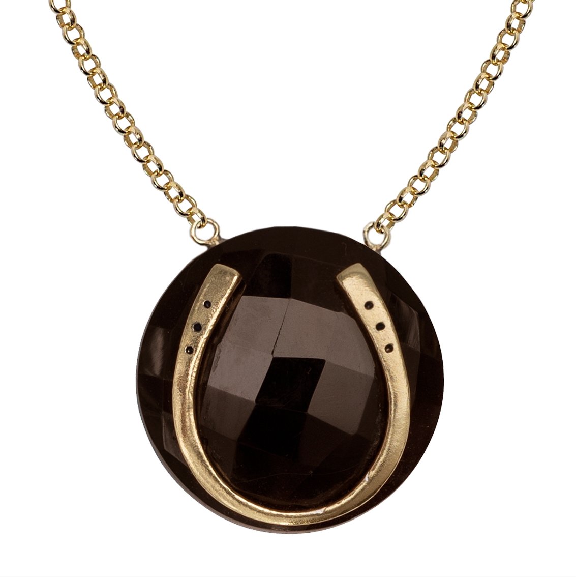 Smokey Topaz Horseshoe Necklace Urban-Equestrian
