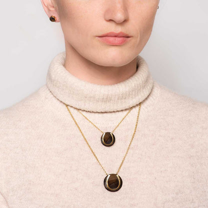 Smokey Topaz Horseshoe Necklace Urban-Equestrian