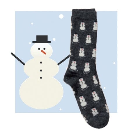Snowman Alpaca  Socks Purely Alpaca