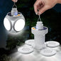 Solar USB Rechargeable LED Bulb Lights With Power Display
