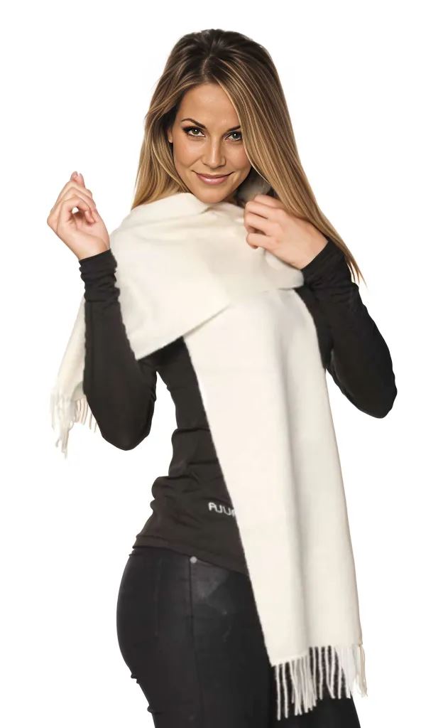 Solid Weave Brushed Alpaca Scarf Purely Alpaca