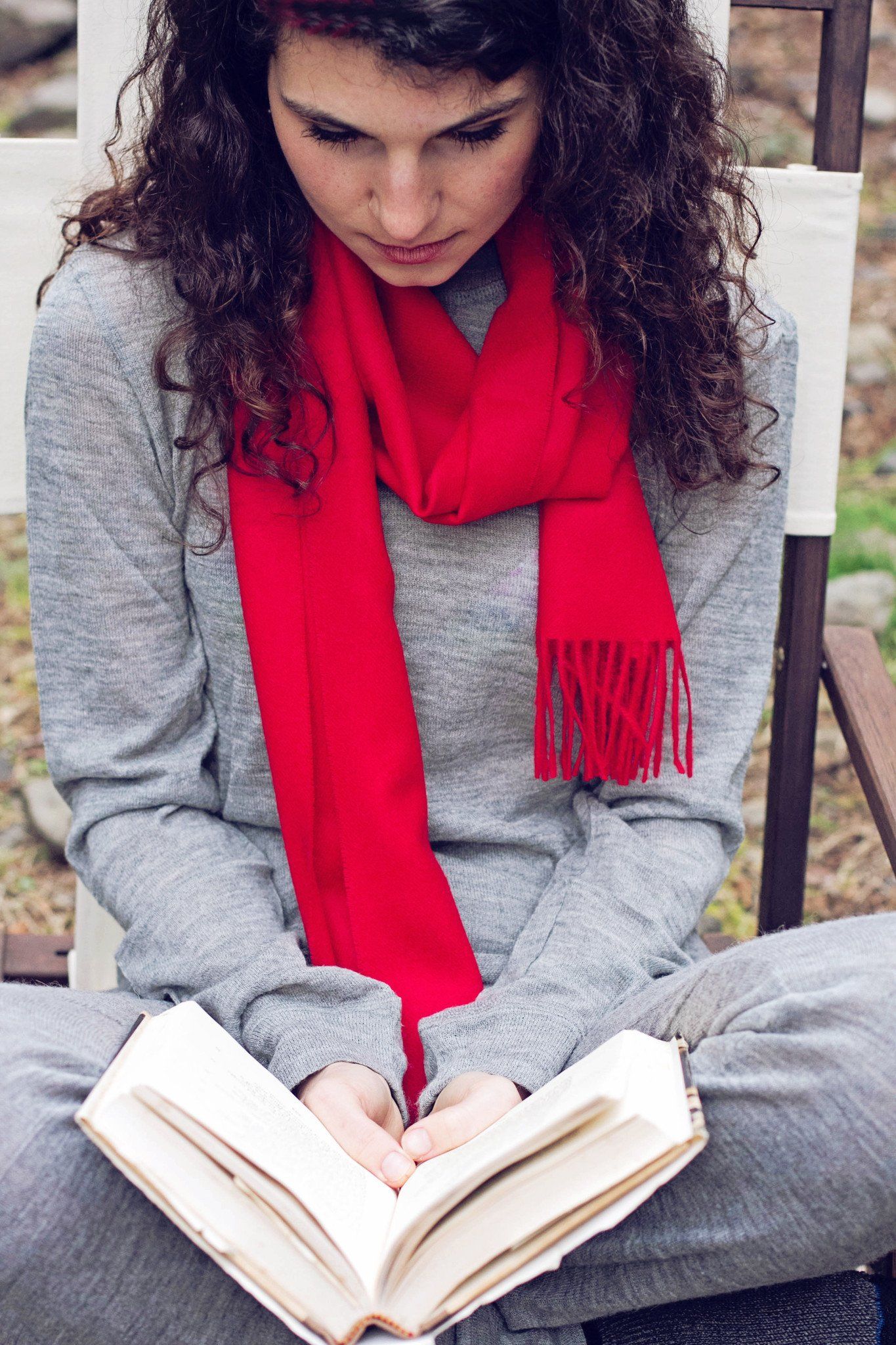 Solid Weave Brushed Alpaca Scarf Purely Alpaca