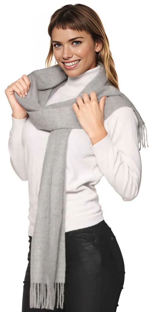 Solid Weave Brushed Alpaca Scarf Purely Alpaca