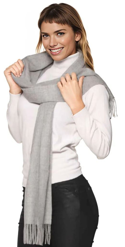 Solid Weave Brushed Alpaca Scarf Purely Alpaca