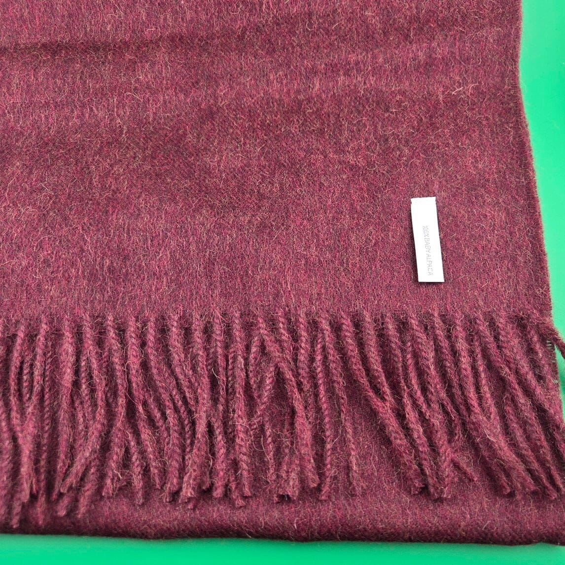 Solid Weave Brushed Alpaca Scarf Purely Alpaca