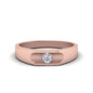 Half Bezel Solitaire Mens Diamond Ring Fascinating Diamonds