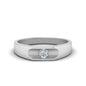 Half Bezel Solitaire Mens Diamond Ring Fascinating Diamonds