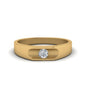 Half Bezel Solitaire Mens Diamond Ring Fascinating Diamonds