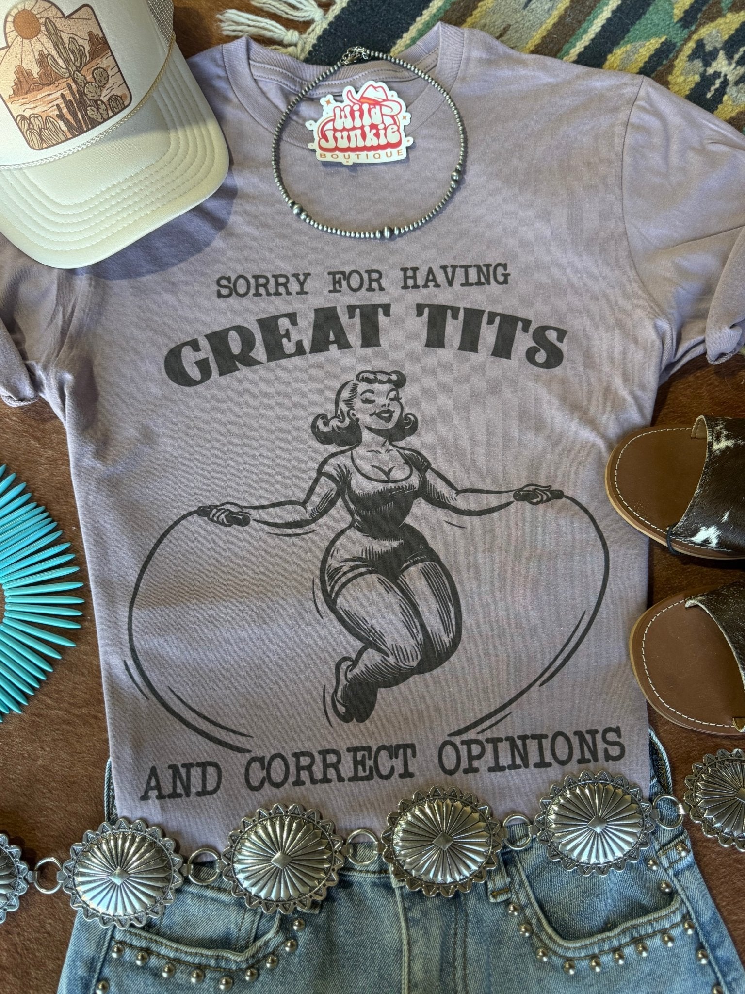 Sorry For Having Great Tits Graphic Tee Wild Junkie